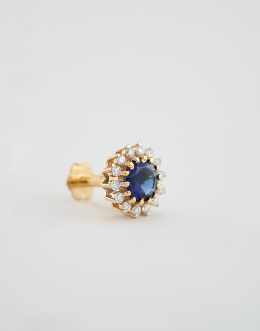 18KT Gold Nose Pin (Earstud) - SKU#NP18KTZD024