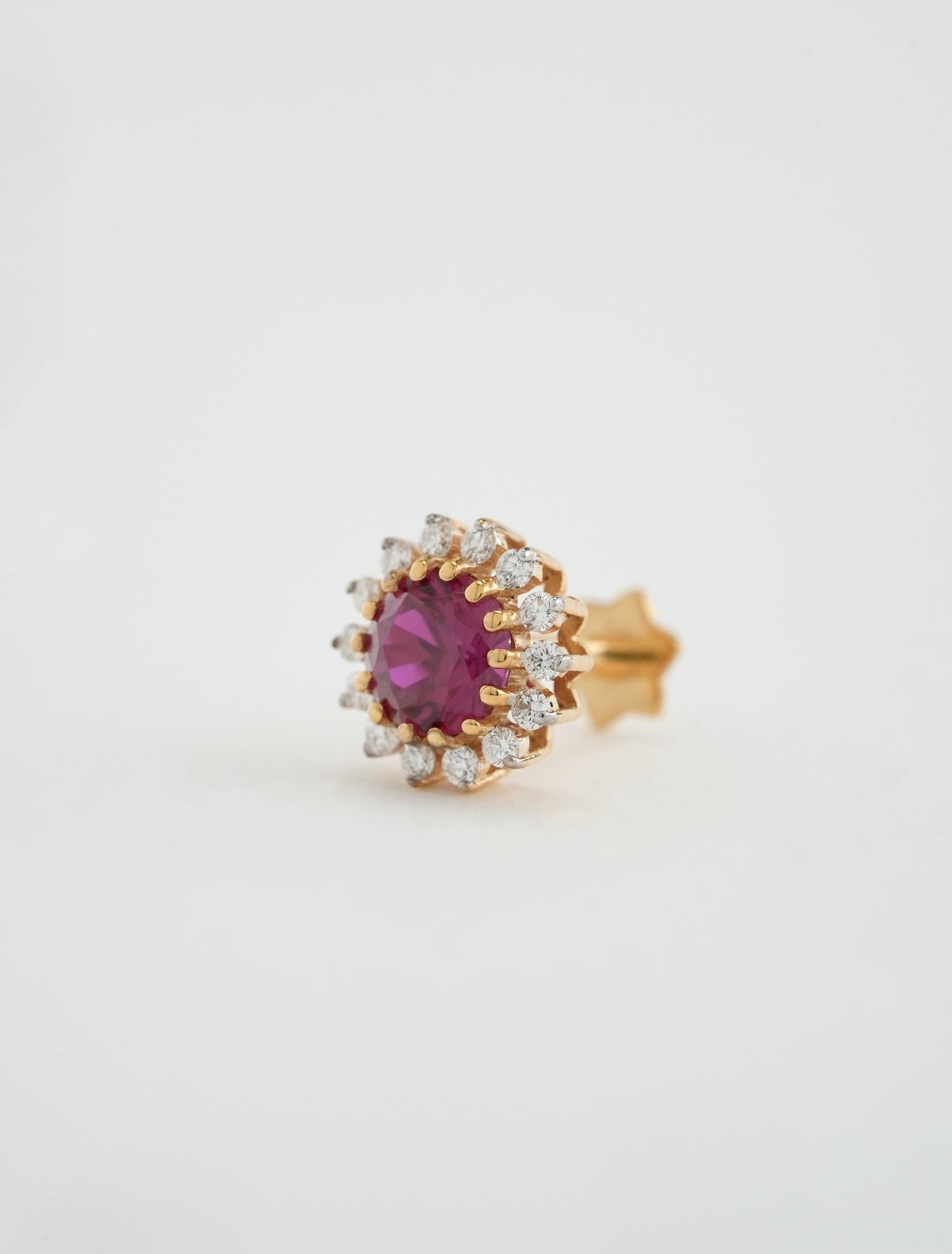 18KT Gold Nose Pin (Earstud) - SKU#NP18KTZD022