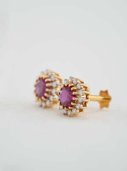 18KT Gold Nose Pin (Earstud) - SKU#ER18KTZD021