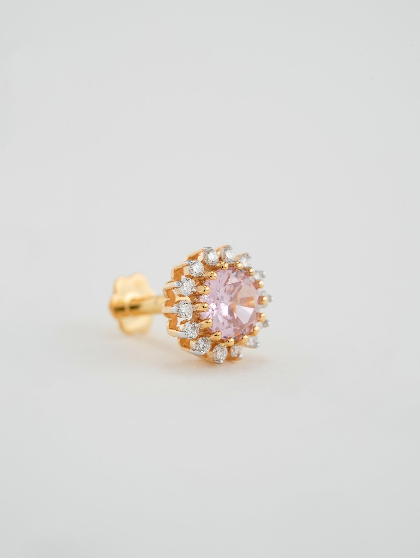18KT Gold Nose Pin (Earstud) - SKU#NP18KTZD020
