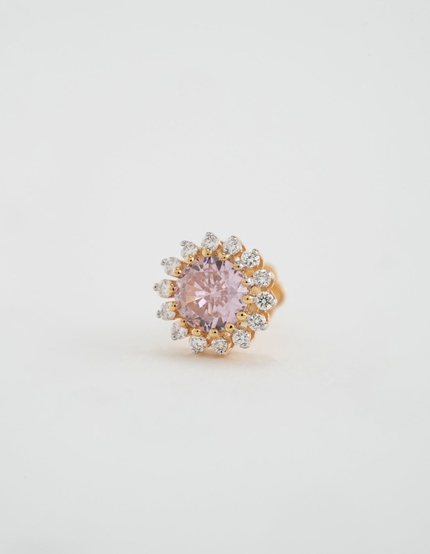 18KT Gold Nose Pin (Earstud) - SKU#NP18KTZD020