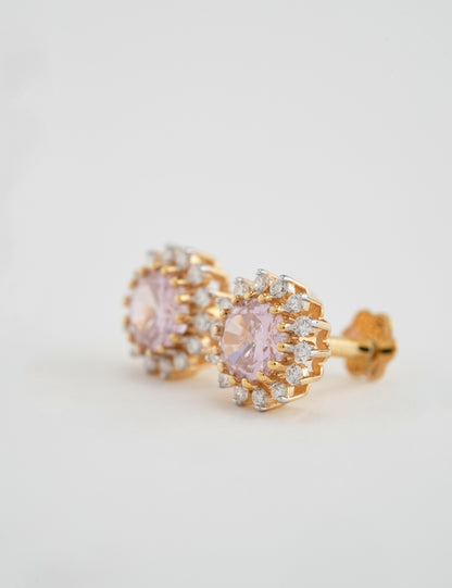 18KT Gold Nose Pin (Earstud) - SKU#ER18KTZD019