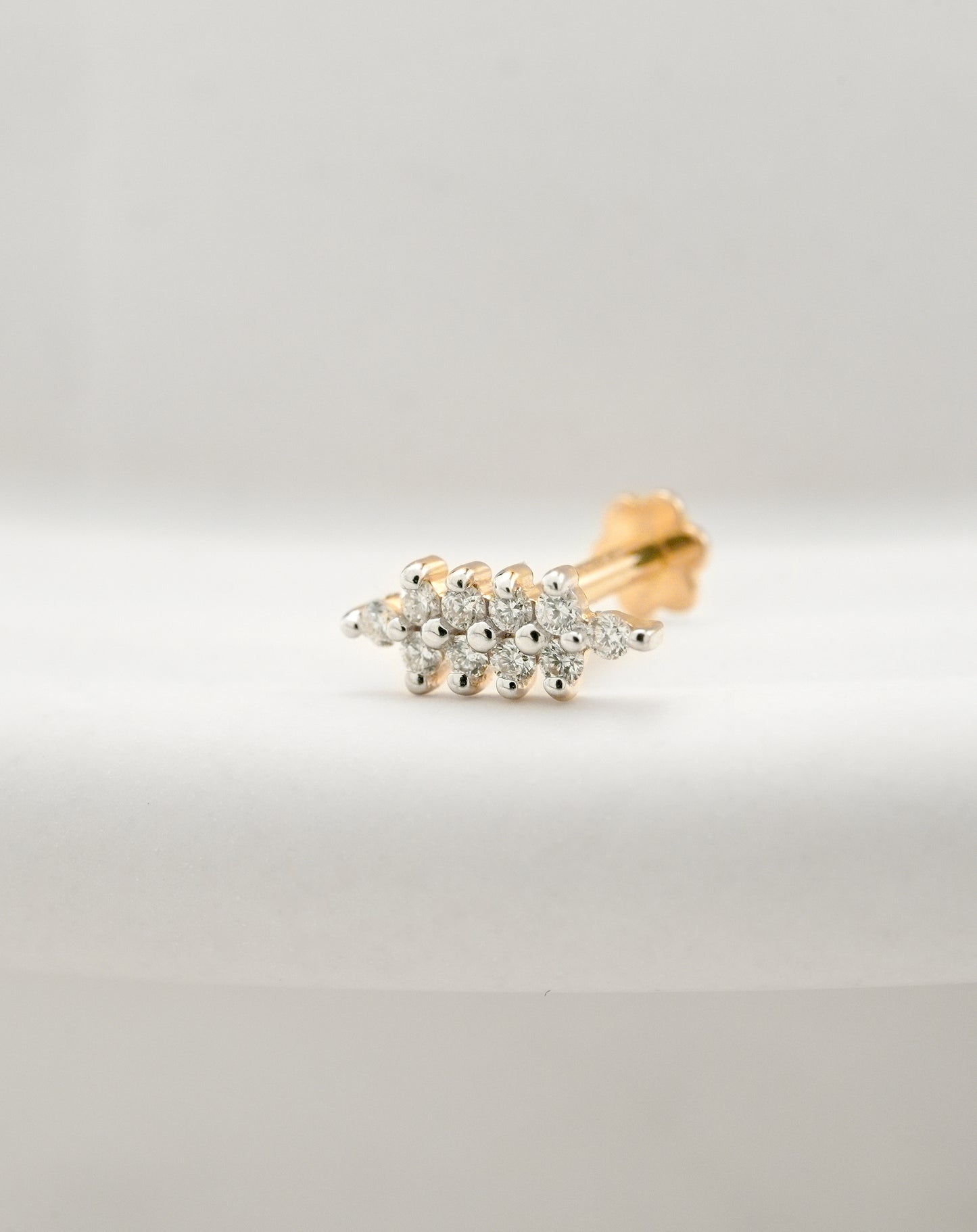 18KT Gold  Nose Pin (Earstud) - SKU#NP18KTZD087