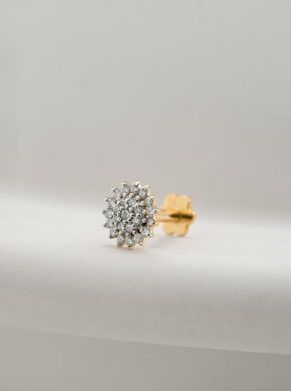18KT Gold Nose Pin (Earstud) - SKU#NP18KTZD081