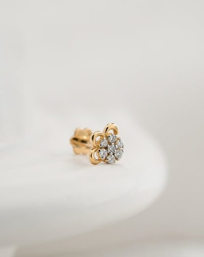 18KT Gold Nose Pin (Earstud) - SKU#NPES18KTZD079