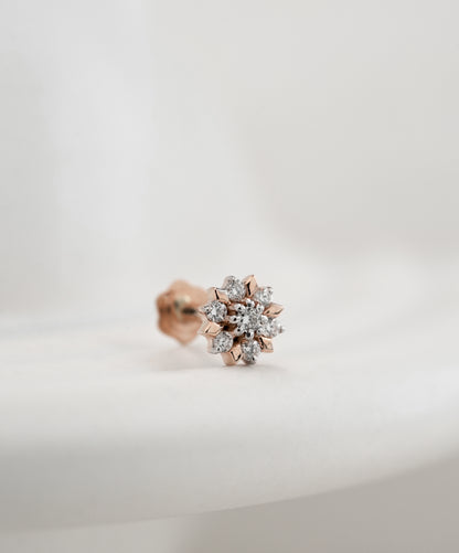 18KT Gold Nose Pin (Earstud) - SKU#NPES18KTZD078
