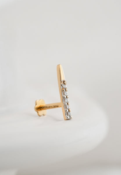 18KT Gold Nose Pin (Earstud) - SKU#NPES18KTZD076