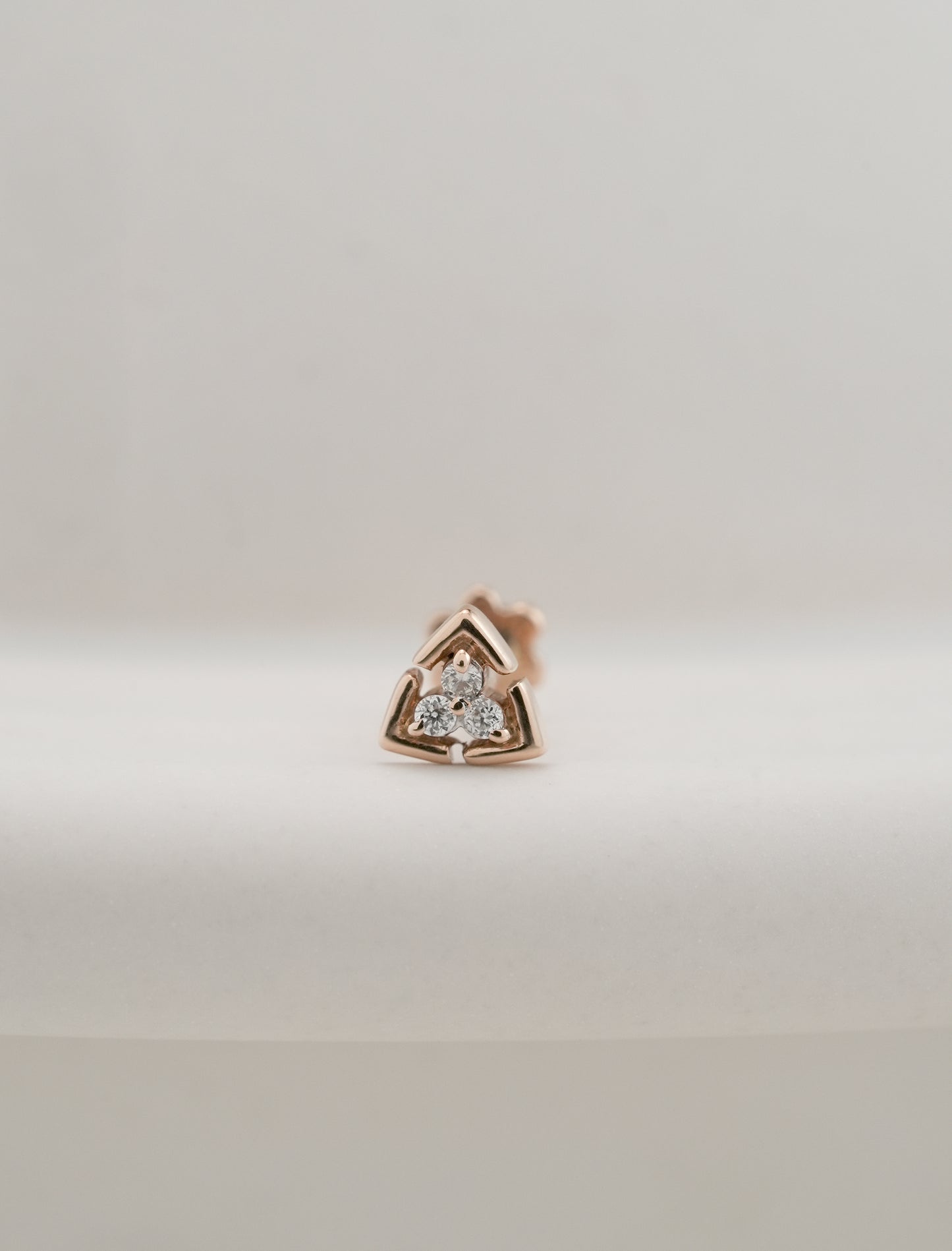 18KT Gold Nose Pin (Earstud) - SKU#NP18KTZD067