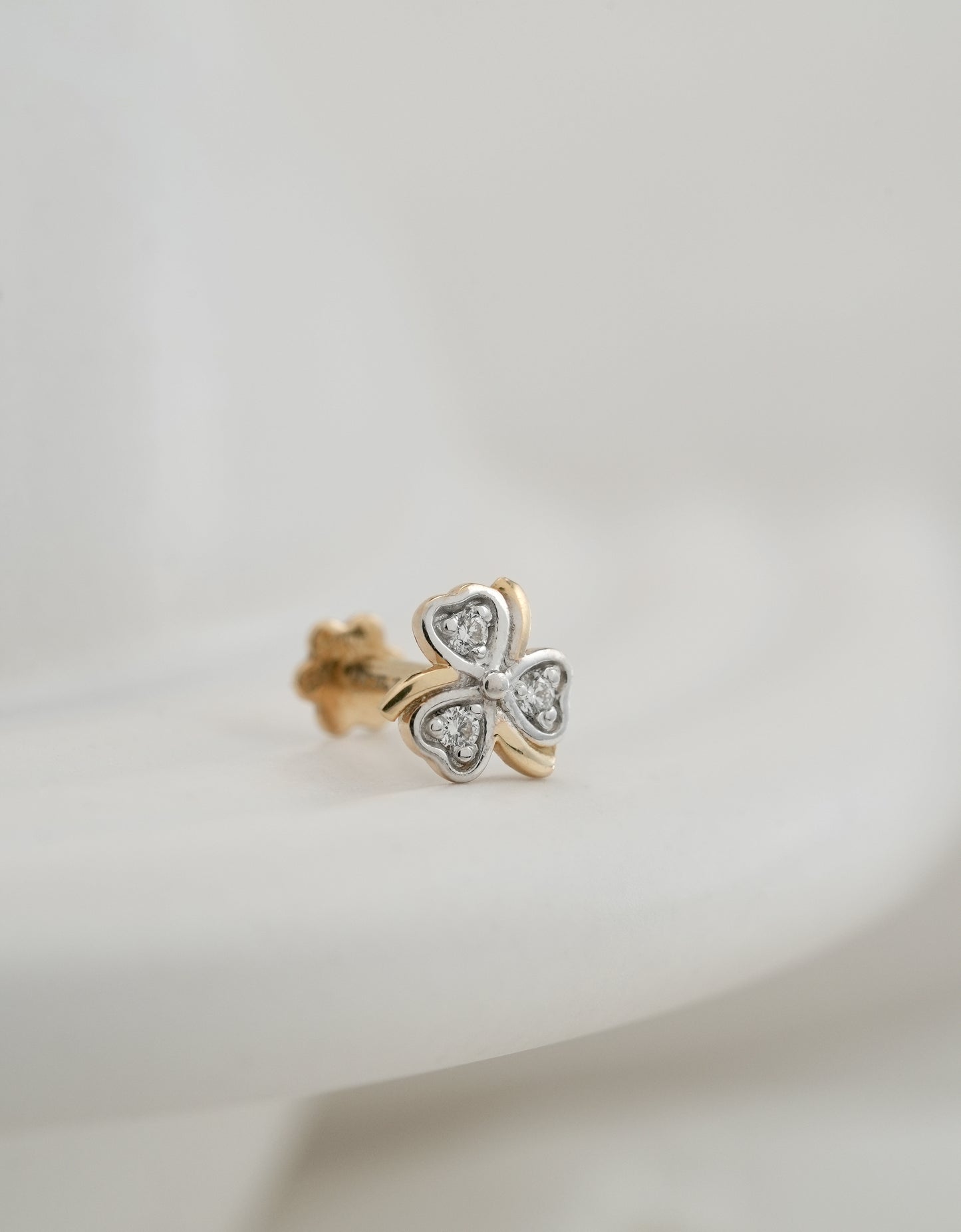 18KT Gold Nose Pin (Earstud) - SKU#NP18KTZD066