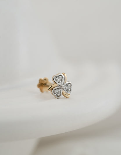 18KT Gold Nose Pin (Earstud) - SKU#NP18KTZD066