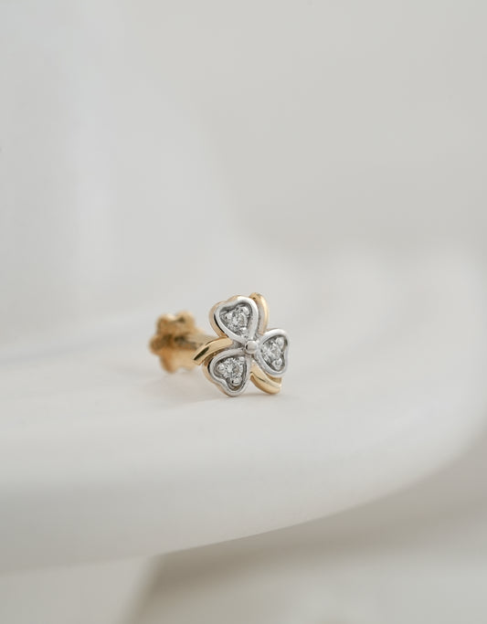 18KT Gold Nose Pin (Earstud) - SKU#NP18KTZD066
