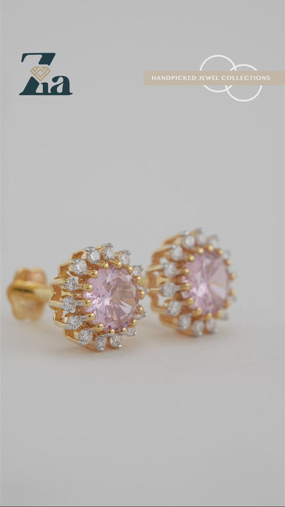 18KT Gold Nose Pin (Earstud) - SKU#ER18KTZD019