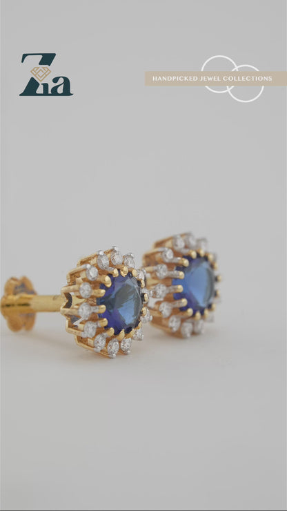 18KT Gold Nose Pin (Earstud) - SKU#ER18KTZD023