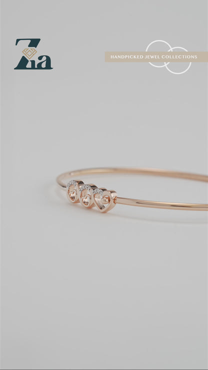 18KT Gold Bangle - SKU#BG18KTZD047