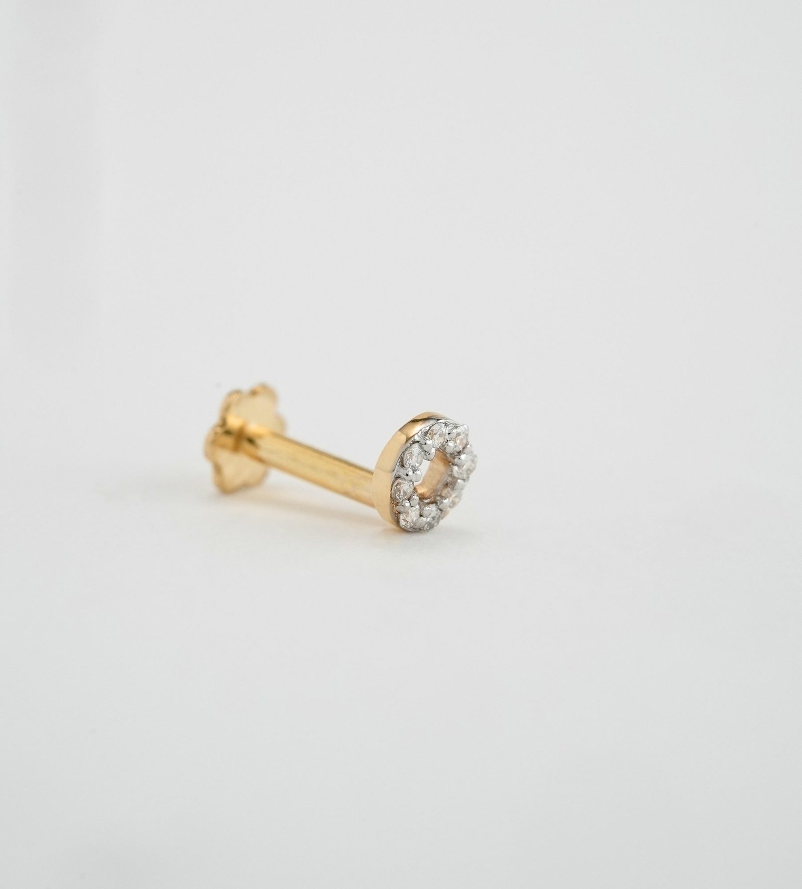 18KT Rose Gold Diamond Nose Pin 033