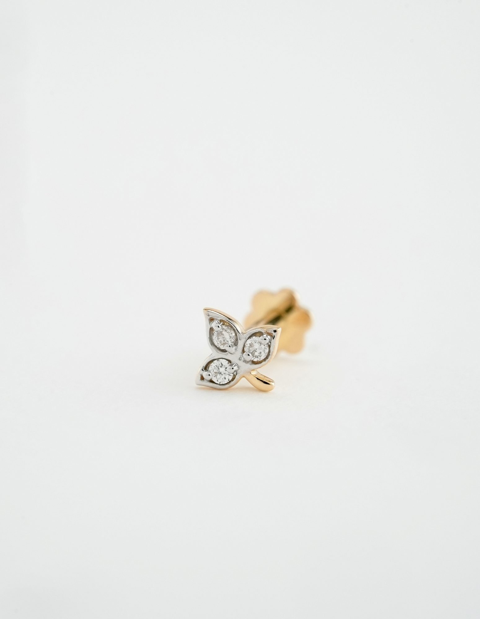 18KT Rose Gold Diamond Nose Pin 041